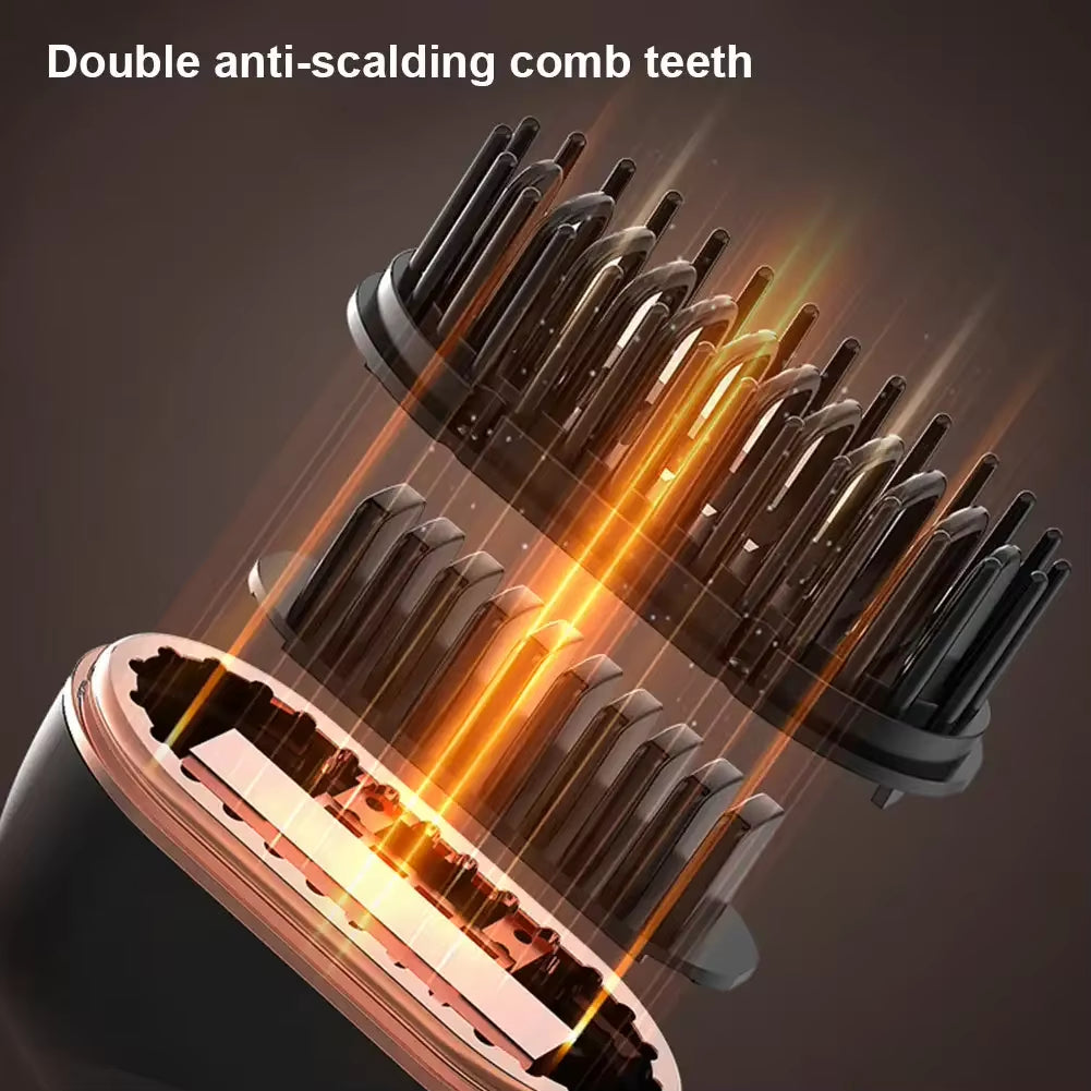 Cordless Hair Straightener Brush 3 Temp Adjustable Fast Heating Electric Hot Brush Hair Straightening Styling Detangling Comb
