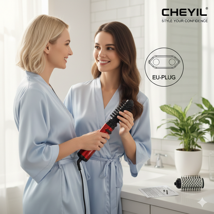 Elevate Your Hair Game with the CkeyiN 2-in-1 Hot Air Spin Brush - The Ultimate Ionic Blow Dryer and Styler for Effortless Curls and Sleek Styles!