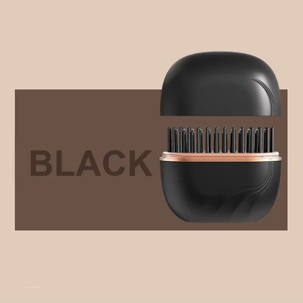 Cordless Hair Straightener Brush 3 Temp Adjustable Fast Heating Electric Hot Brush Hair Straightening Styling Detangling Comb