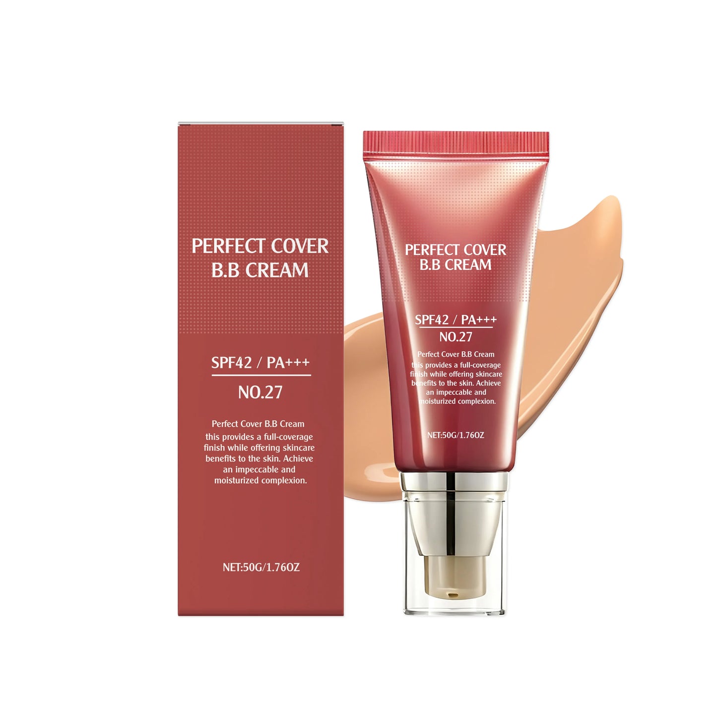 Experience Flawless Skin with Our BB Cream SPF 42 PA+++ - Your Ultimate Tinted Moisturizer for Full Coverage and Concealment of Dark Circles and Fine Lines