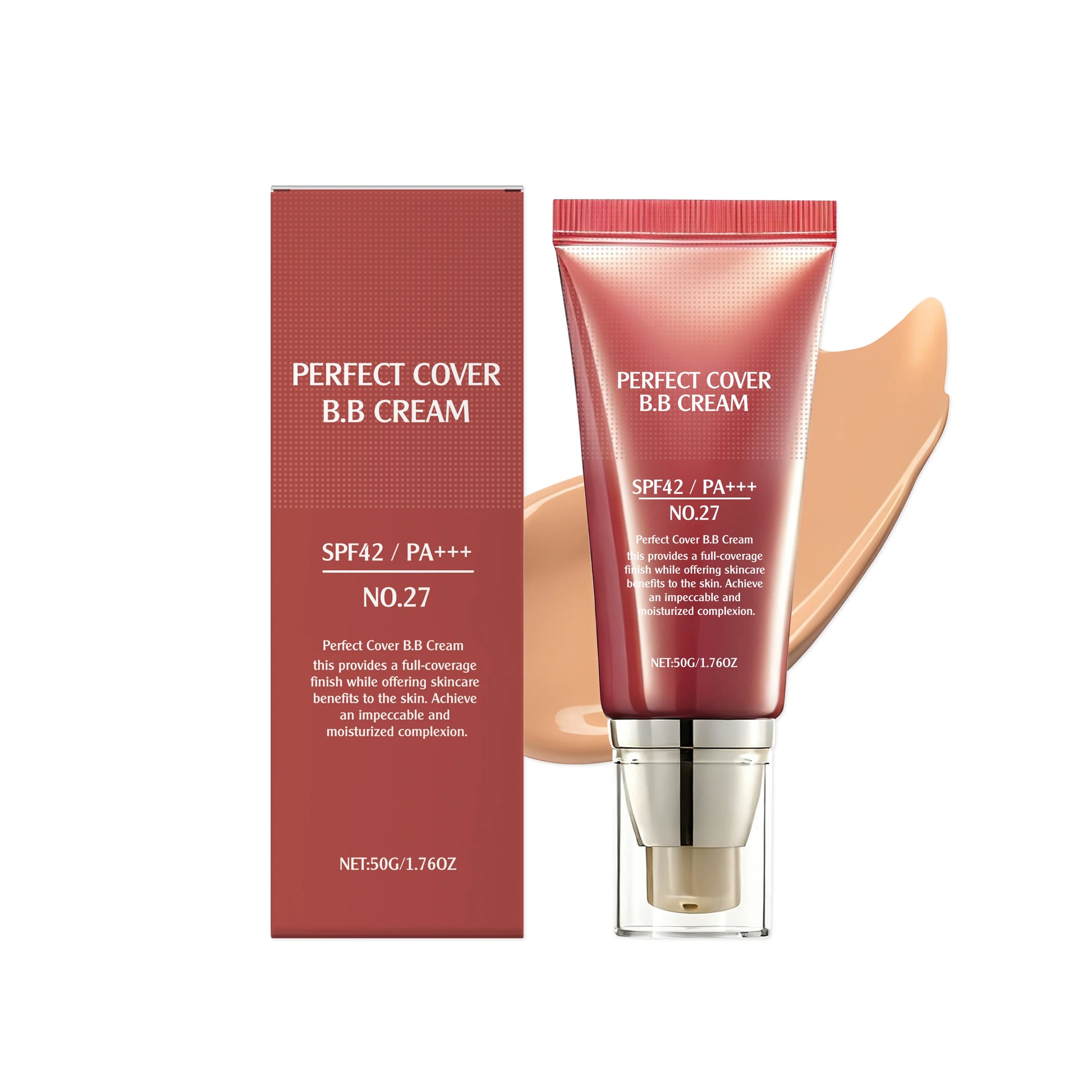 Experience Flawless Skin with Our BB Cream SPF 42 PA+++ - Your Ultimate Tinted Moisturizer for Full Coverage and Concealment of Dark Circles and Fine Lines