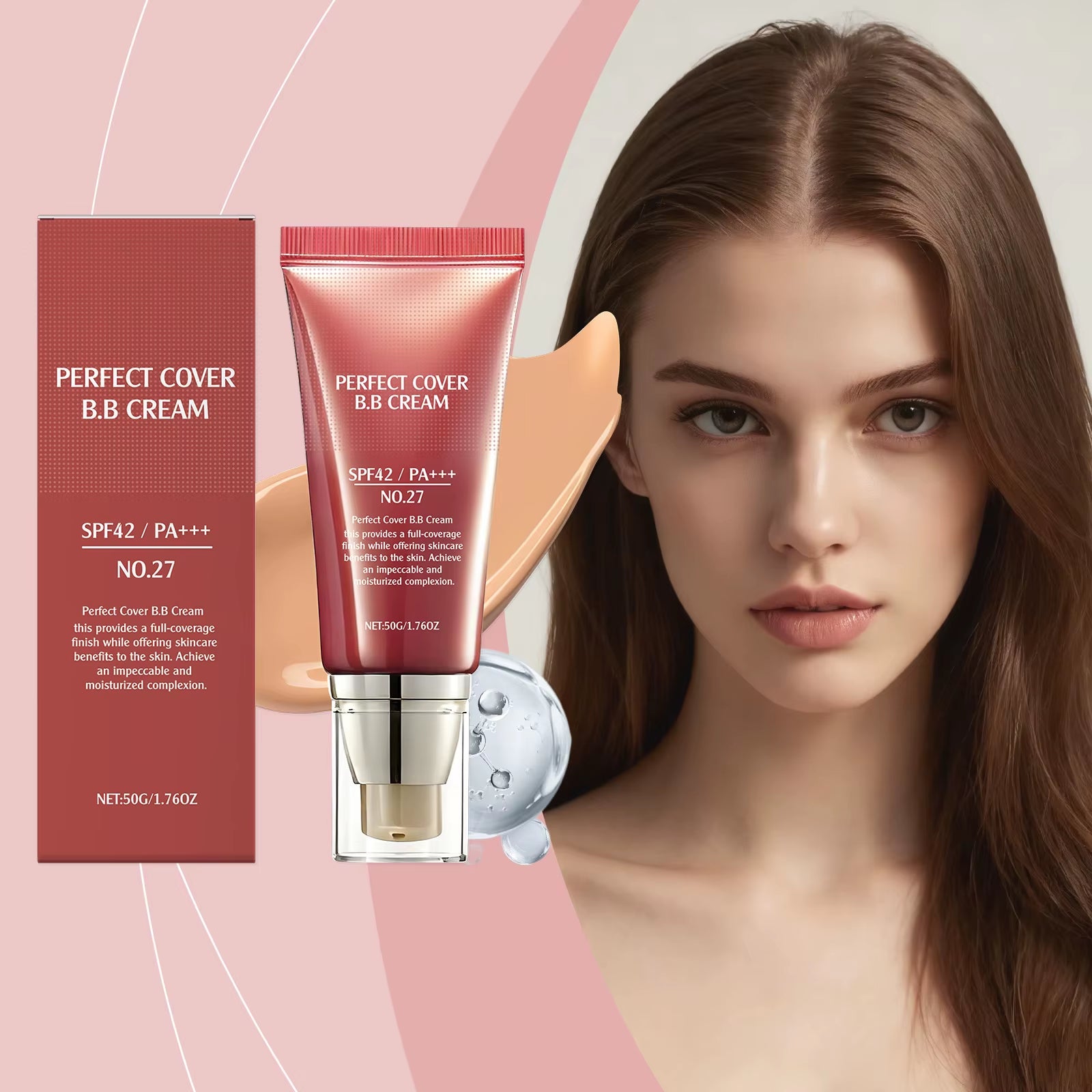 Experience Flawless Skin with Our BB Cream SPF 42 PA+++ - Your Ultimate Tinted Moisturizer for Full Coverage and Concealment of Dark Circles and Fine Lines