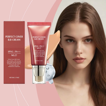 Experience Flawless Skin with Our BB Cream SPF 42 PA+++ - Your Ultimate Tinted Moisturizer for Full Coverage and Concealment of Dark Circles and Fine Lines