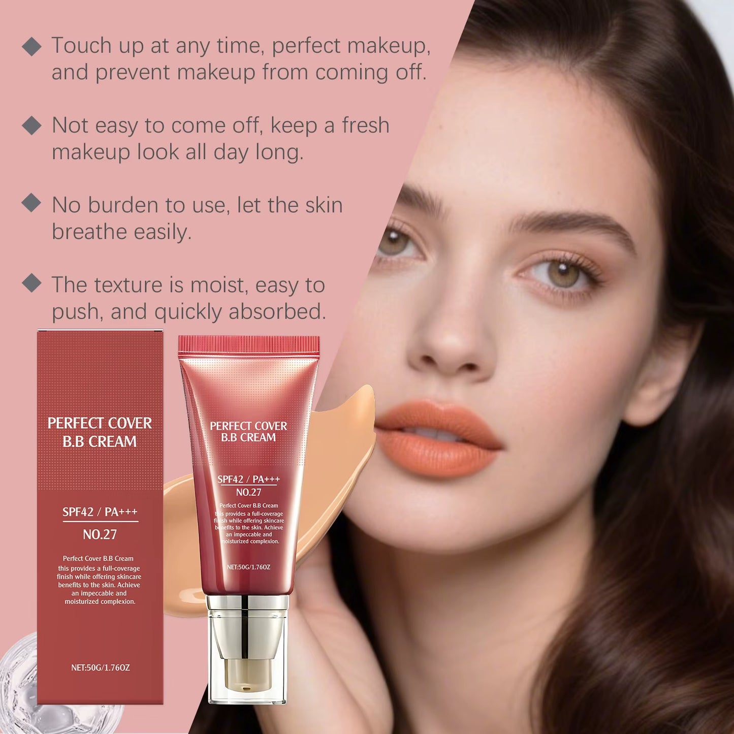 Experience Flawless Skin with Our BB Cream SPF 42 PA+++ - Your Ultimate Tinted Moisturizer for Full Coverage and Concealment of Dark Circles and Fine Lines